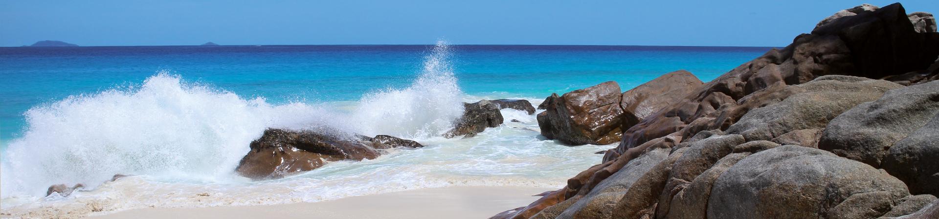 Granitfelsen auf den Seychellen, Indischer Ozean